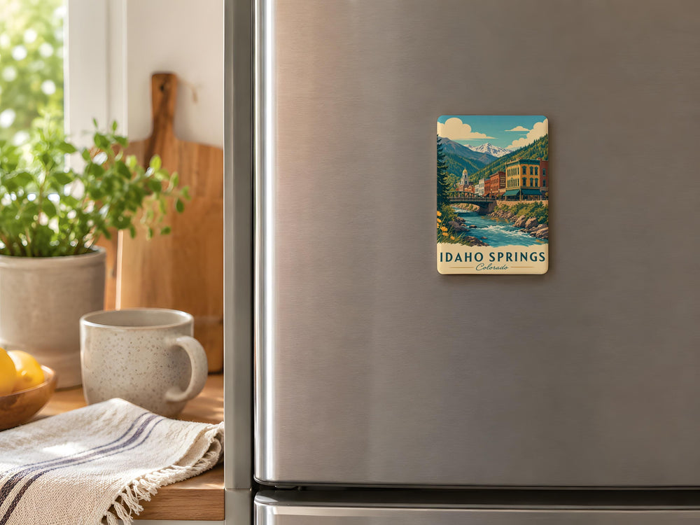 Idaho Springs Colorado Fridge Magnet, Idaho Springs CO Souvenir Magnet, Rocky Mountain Town Travel Keepsake Magnet