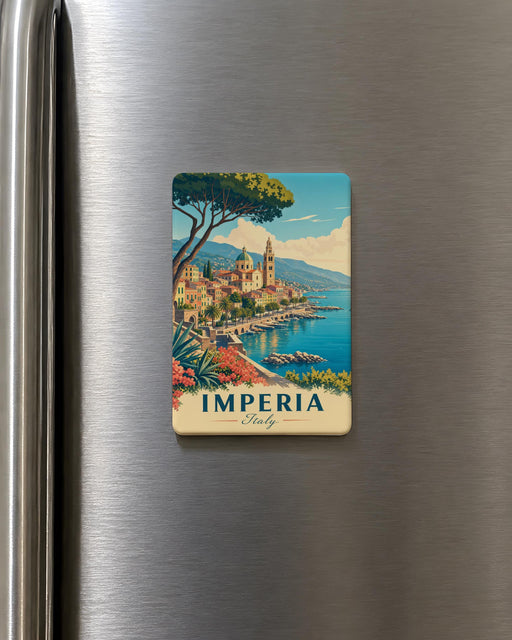 Imperia Italy Fridge Magnet, Imperia Souvenir Magnet, Italian Riviera Travel Gift, Liguria Italy Keepsake Magnet