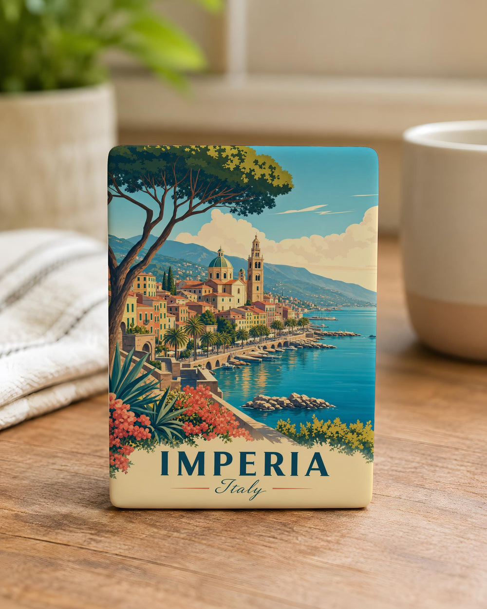 Imperia Italy Fridge Magnet, Imperia Souvenir Magnet, Italian Riviera Travel Gift, Liguria Italy Keepsake Magnet