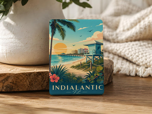 Indialantic Florida Fridge Magnet, Indialantic FL Souvenir Magnet, Space Coast Beach Town Vacation Keepsake Magnet