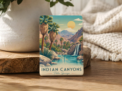 Indian Canyons Palm Springs Fridge Magnet, California Desert Oasis Souvenir, Palm Canyon Hiking Travel Keepsake Magnet