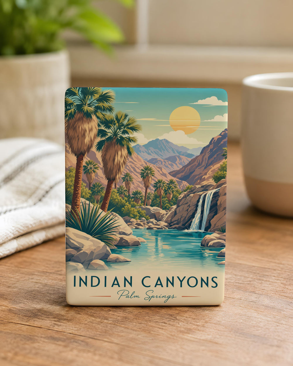 Indian Canyons Palm Springs Fridge Magnet, California Desert Oasis Souvenir, Palm Canyon Hiking Travel Keepsake Magnet