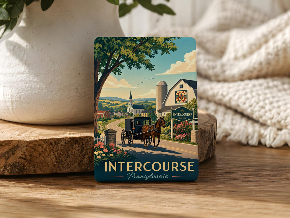 Intercourse PA Fridge Magnet, Pennsylvania Town Souvenir Magnet, Intercourse Pennsylvania Travel Gift, Lancaster County Magnet