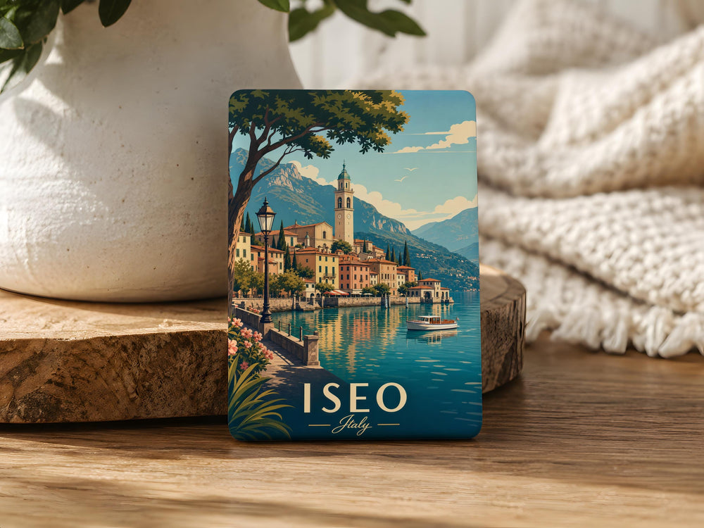 Iseo Italy Fridge Magnet, Lake Iseo Travel Souvenir Magnet, Italian Lakeside Destination Keepsake, Italy Vacation Gift