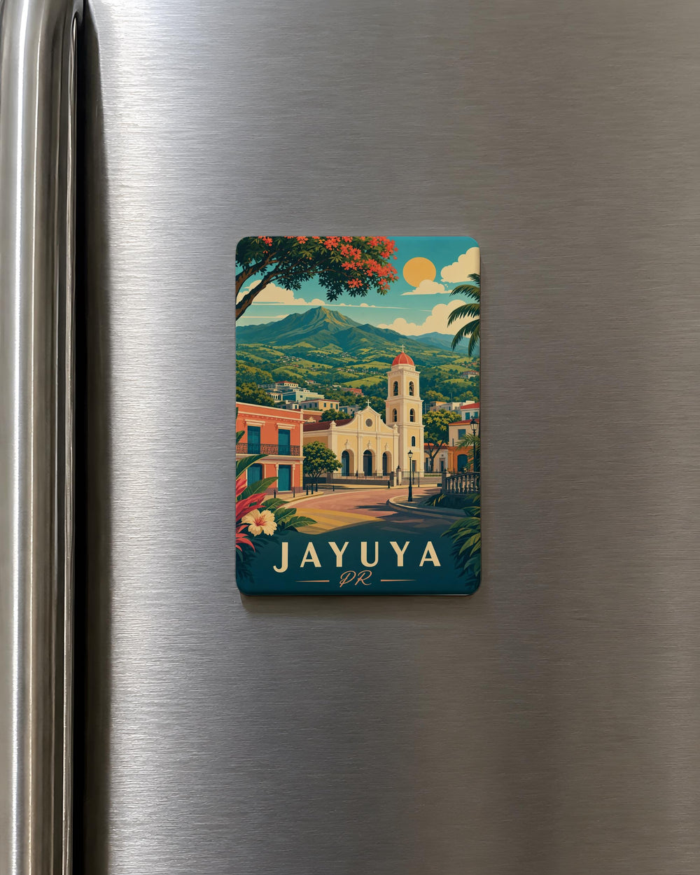 Jayuya Puerto Rico Fridge Magnet, Jayuya PR Souvenir Magnet, Puerto Rico Travel Gift, Island Keepsake Magnet