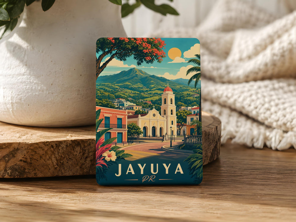 Jayuya Puerto Rico Fridge Magnet, Jayuya PR Souvenir Magnet, Puerto Rico Travel Gift, Island Keepsake Magnet