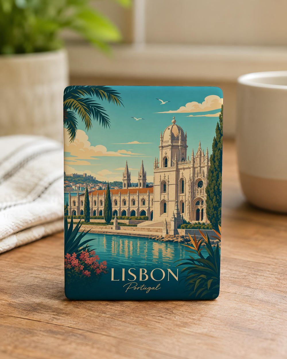 Jerónimos Monastery Fridge Magnet, Lisbon Portugal Landmark Souvenir Magnet, Historic Monastery Travel Gift