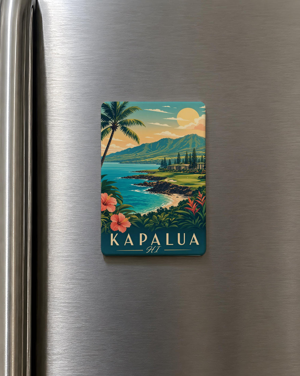 Kapalua Hawaii Fridge Magnet, Kapalua HI Souvenir Magnet, Maui Travel Keepsake, Island Vacation Gift, Hawaii Beach Town Magnet