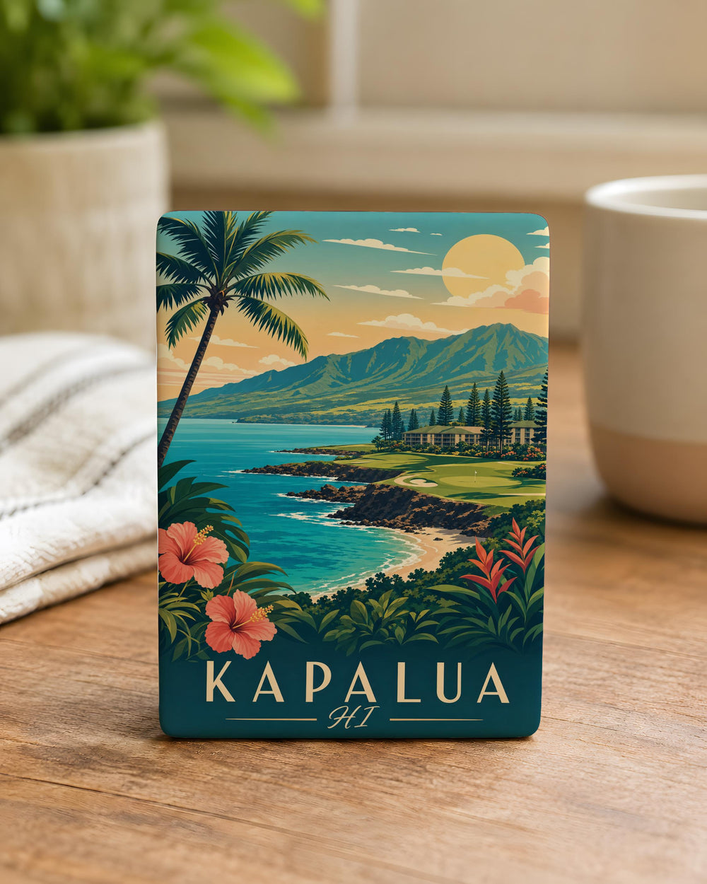 Kapalua Hawaii Fridge Magnet, Kapalua HI Souvenir Magnet, Maui Travel Keepsake, Island Vacation Gift, Hawaii Beach Town Magnet