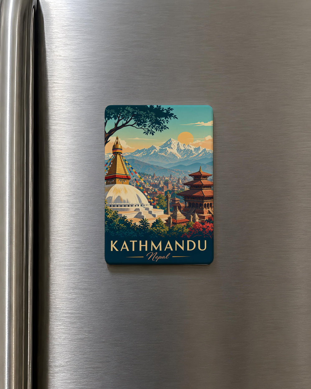 Kathmandu Nepal Fridge Magnet, Kathmandu Souvenir Magnet, Nepal Travel Gift, Kathmandu City Landmark Magnet