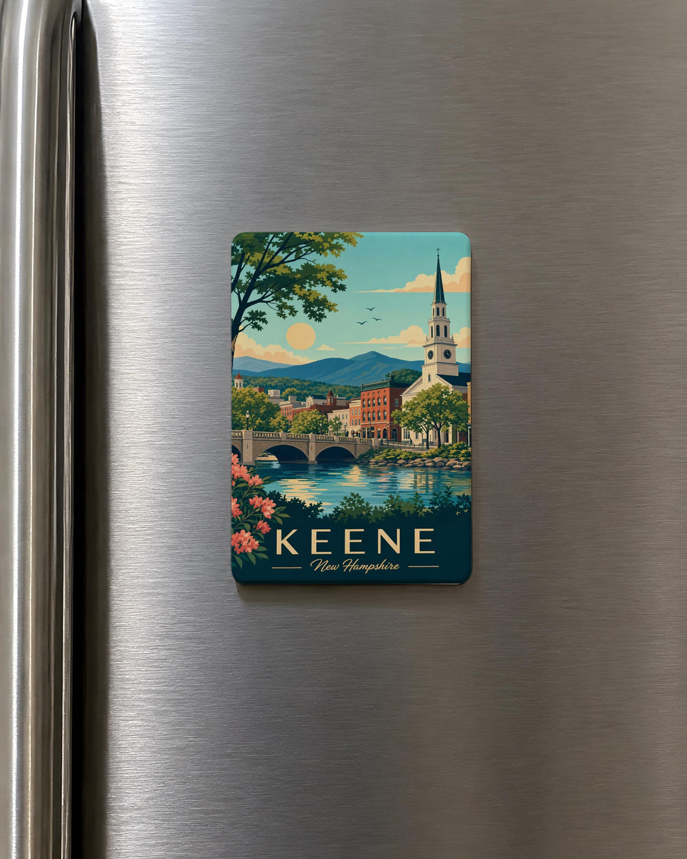 Keene NH Fridge Magnet, Keene New Hampshire Souvenir Magnet, Keene NH Travel Gift, New Hampshire Keepsake Magnet