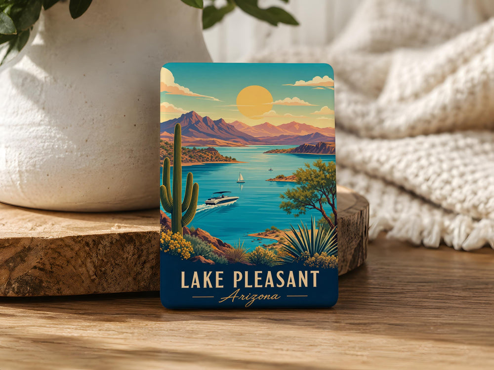 Lake Pleasant Arizona Fridge Magnet, Lake Pleasant Reservoir Souvenir Magnet, Arizona Lake Travel Keepsake Magnet