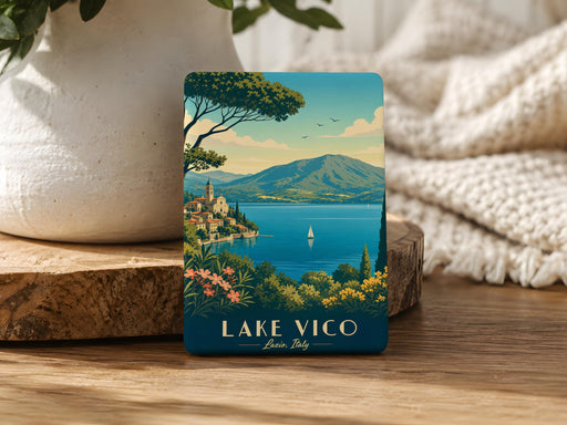 Lake Vico Fridge Magnet, Italy Travel Souvenir, Vico Lake Landscape Keepsake, Lazio Destination Magnet, Lake Vico Gift