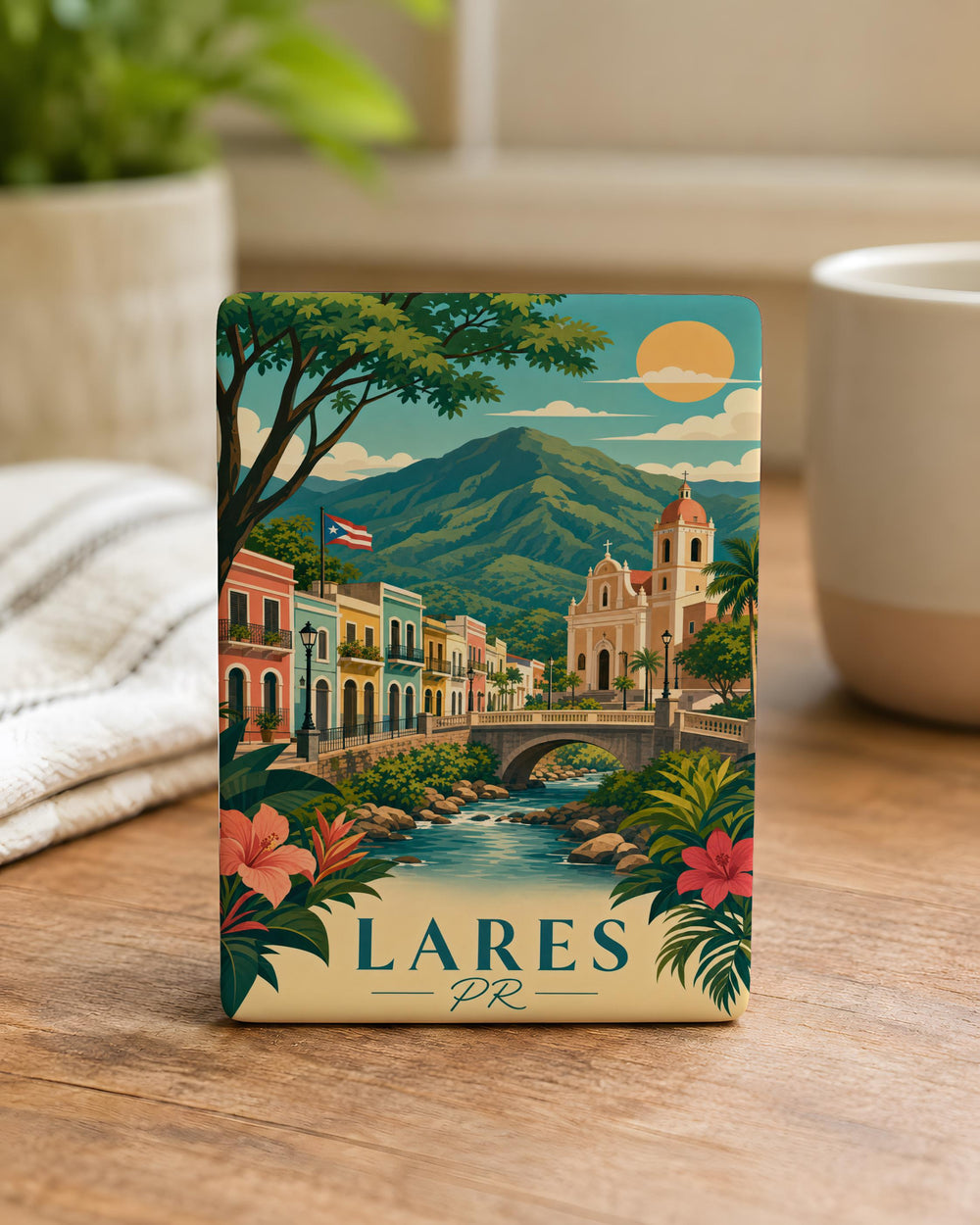 Lares Puerto Rico Fridge Magnet, Lares PR Souvenir Magnet, Puerto Rico Travel Gift, Puerto Rico Keepsake Magnet