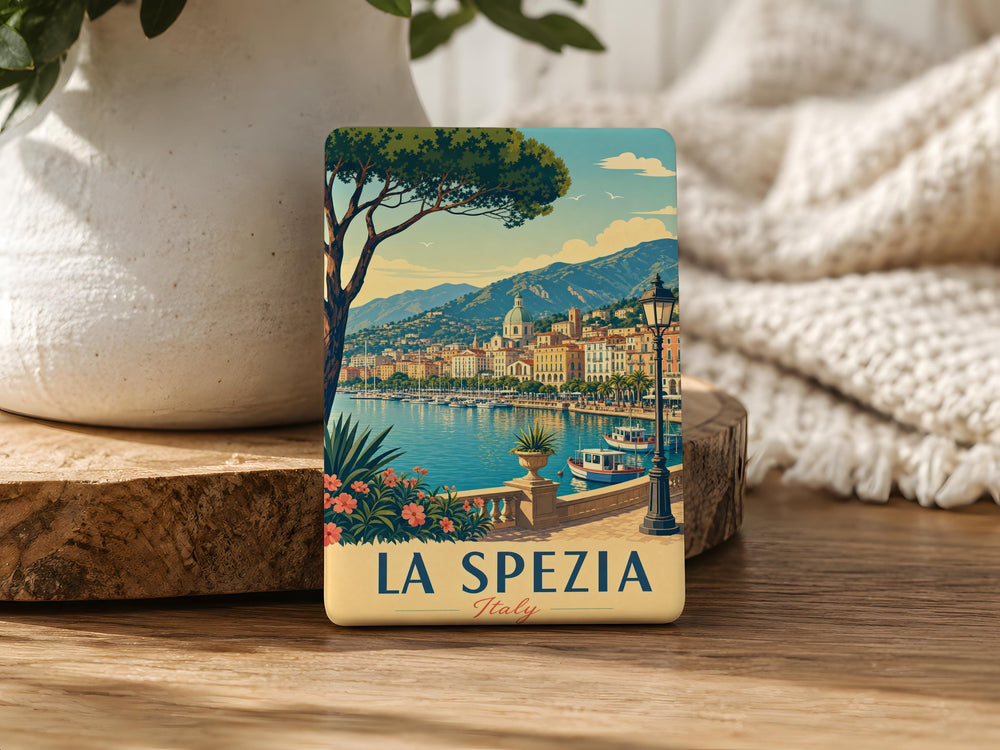 La Spezia Italy Fridge Magnet, La Spezia Souvenir Magnet, Italian Riviera Travel Keepsake, Cinque Terre Region Gift