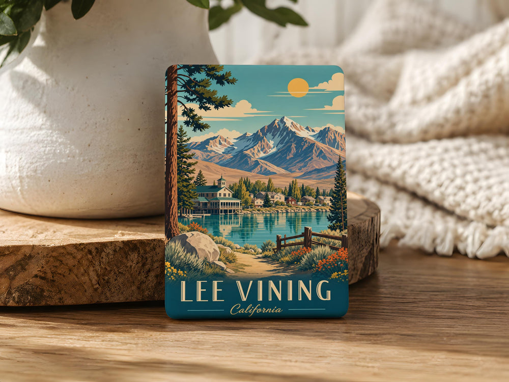 Lee Vining CA Fridge Magnet, California Travel Souvenir Magnet, Mono Lake Eastern Sierra Landmark Gift