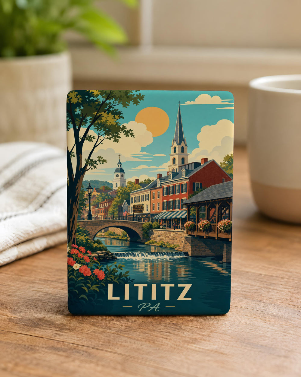 Lititz PA Fridge Magnet, Lititz Pennsylvania Souvenir Magnet, Lititz Travel Gift, Lancaster County PA Magnet, Pennsylvania Keepsake Magnet