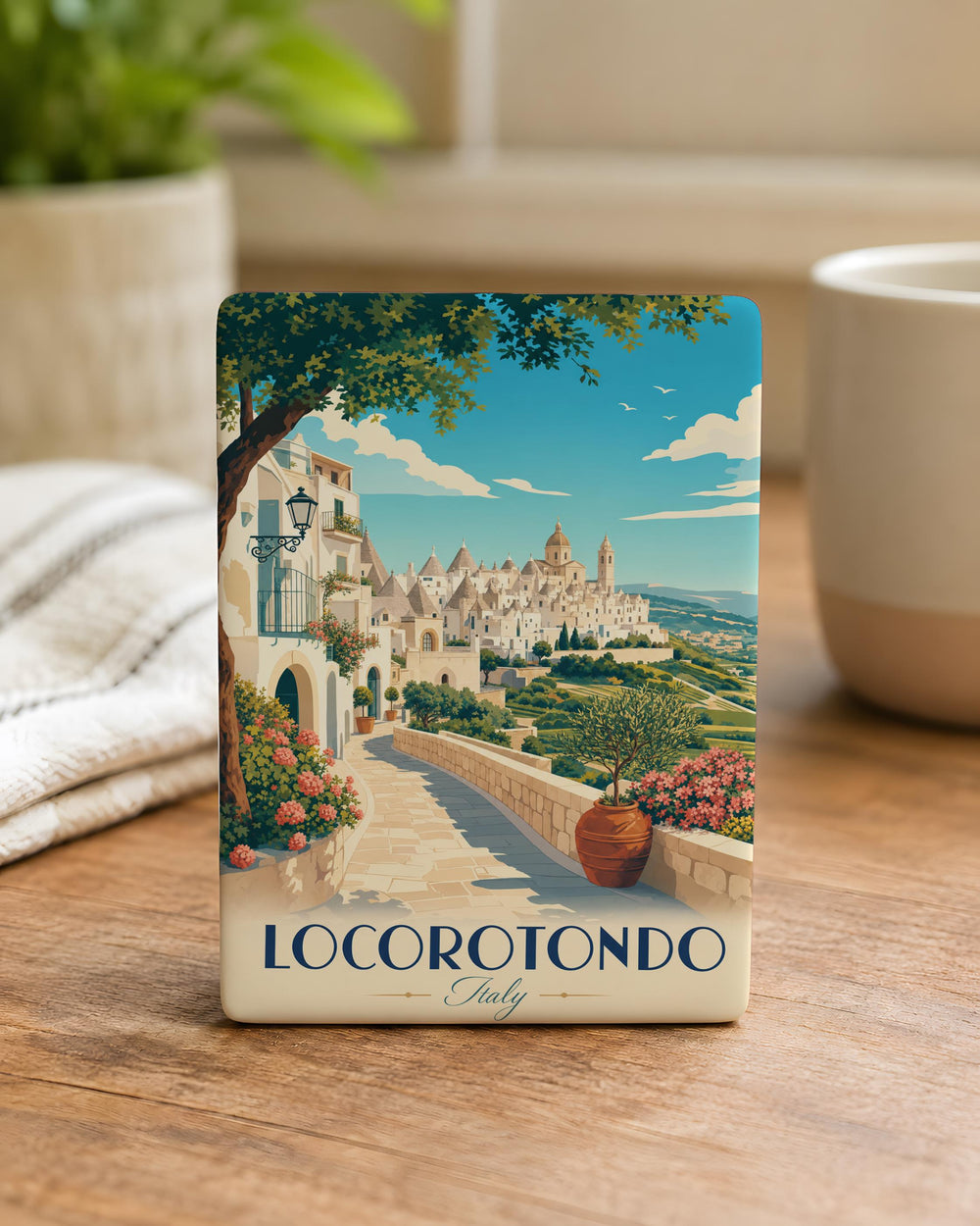 Locorotondo Italy Fridge Magnet, Locorotondo Souvenir Magnet, Italy Travel Gift, Puglia Keepsake Magnet, Italian Town Magnet