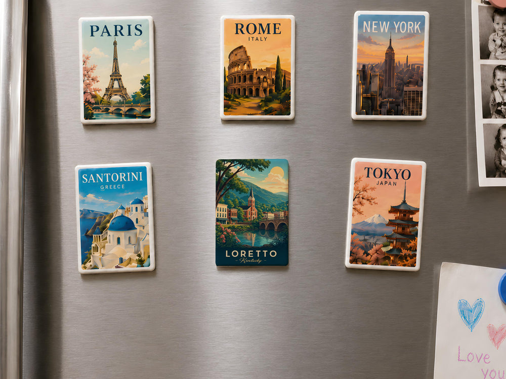 Loretto KY Fridge Magnet, Loretto Kentucky Souvenir Magnet, Small Town Travel Gift, Kentucky Keepsake Magnet