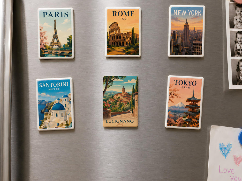 Lucignano Italy Fridge Magnet, Lucignano Town Souvenir Magnet, Tuscany Travel Gift, Italian Village Keepsake Magnet