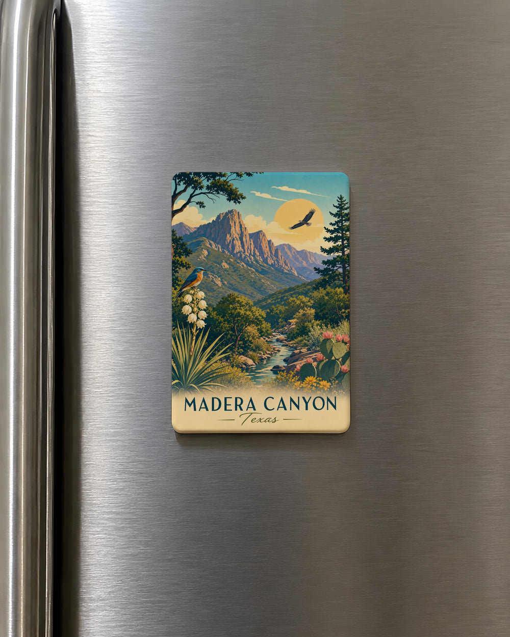 Madera Canyon Texas Fridge Magnet, Madera Canyon Souvenir Magnet, Texas Travel Gift, Canyon Landscape Keepsake Magnet