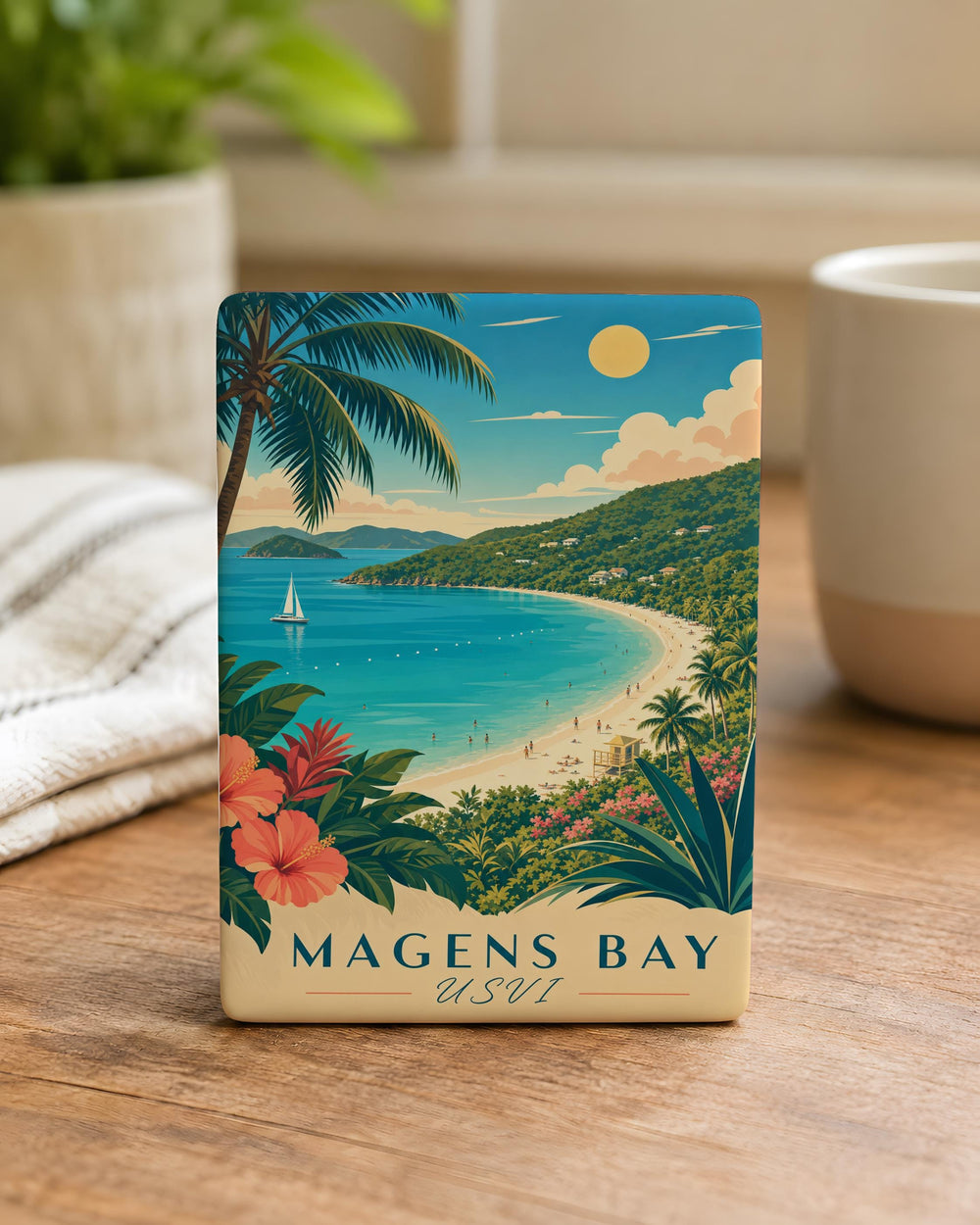 Magens Bay USVI Fridge Magnet, St Thomas Virgin Islands Souvenir, Caribbean Beach Travel Keepsake Magnet