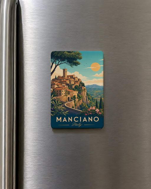 Manciano Italy Fridge Magnet, Manciano Tuscany Souvenir Magnet, Italian Travel Gift, Italy Vacation Keepsake, Manciano Town Magnet