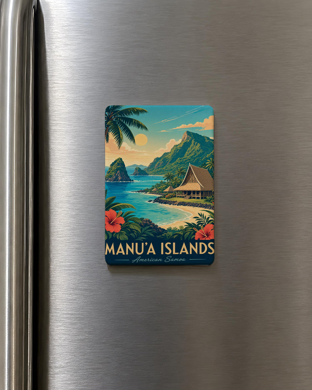 Manua Islands Fridge Magnet, American Samoa Island Souvenir Magnet, Manua Islands Travel Keepsake Gift