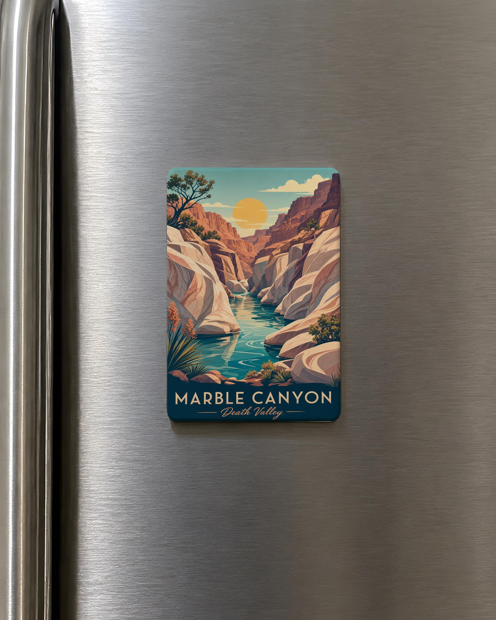 Marble Canyon Death Valley Fridge Magnet, California Desert Canyon Landscape Souvenir Magnet, National Park Travel Gift