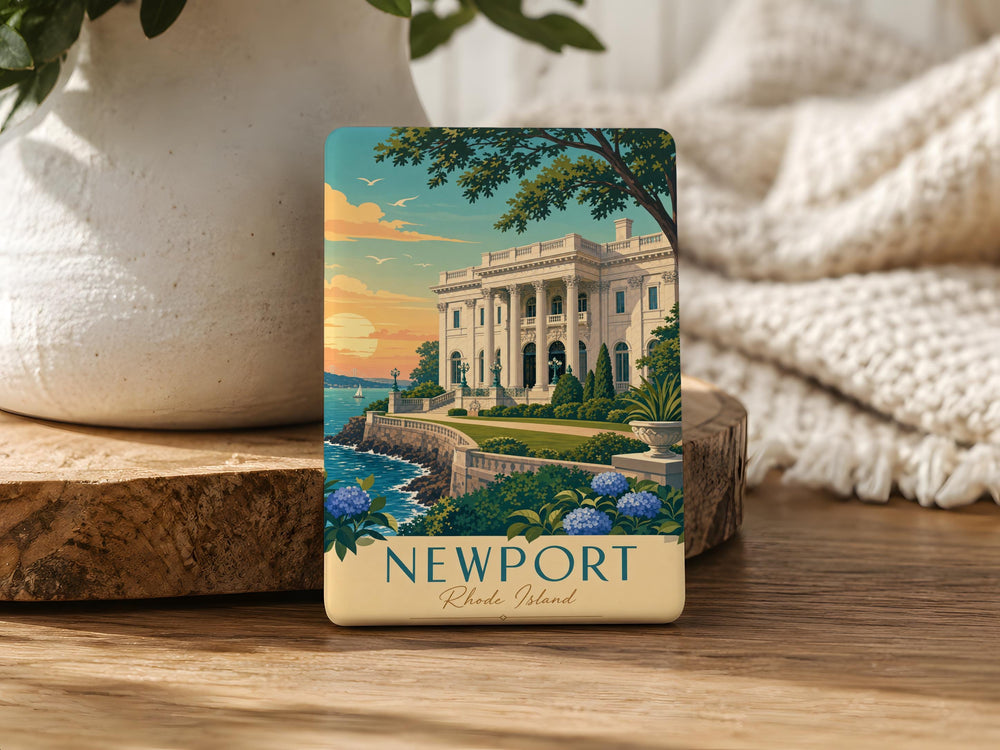 Marble House Fridge Magnet, Newport Mansion Souvenir Magnet, Gilded Age Estate Landmark Refrigerator Magnet