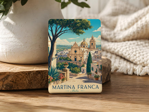 Martina Franca Fridge Magnet, Martina Franca Italy Travel Souvenir Magnet, Apulia Puglia Landmark Keepsake Magnet