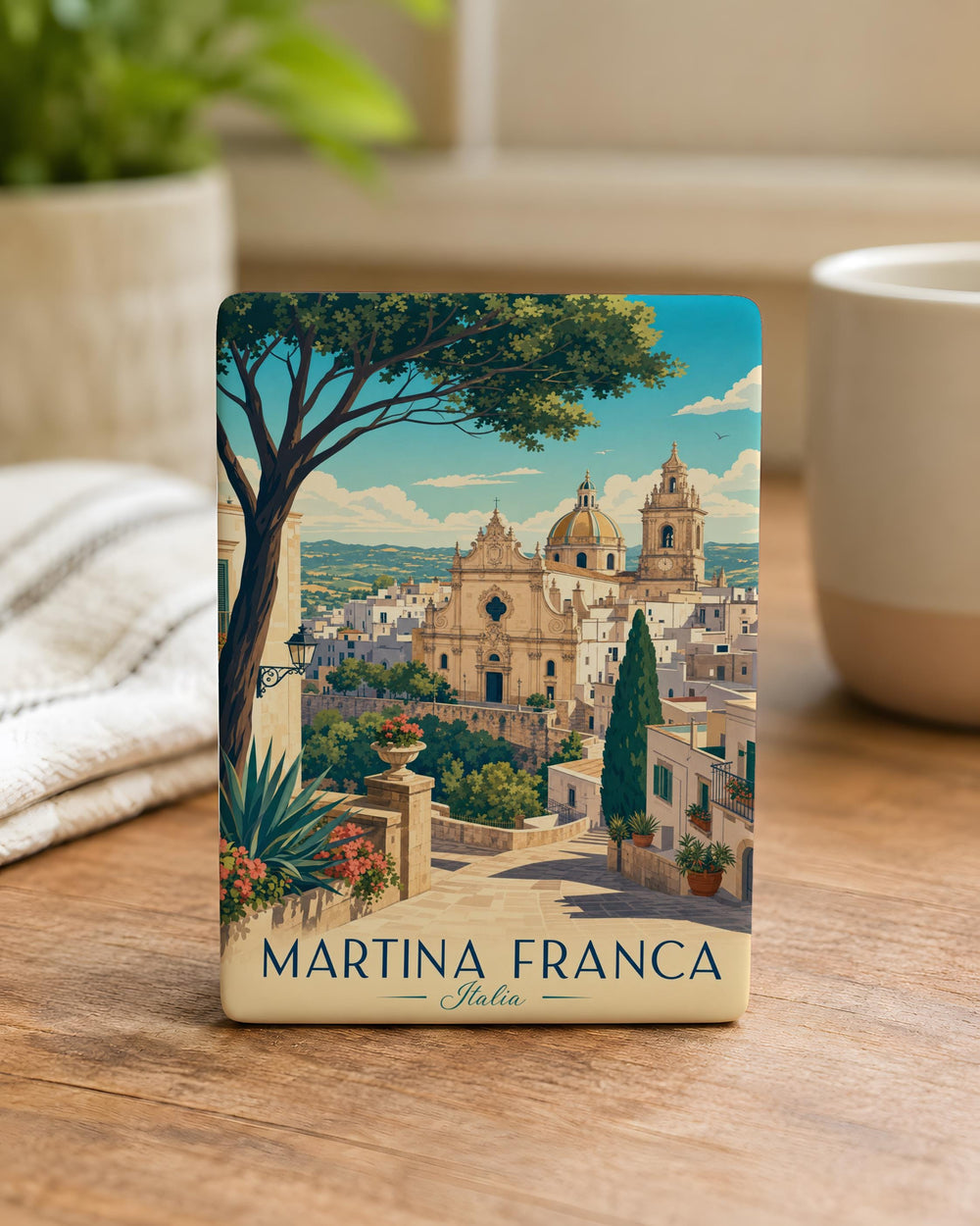 Martina Franca Fridge Magnet, Martina Franca Italy Travel Souvenir Magnet, Apulia Puglia Landmark Keepsake Magnet