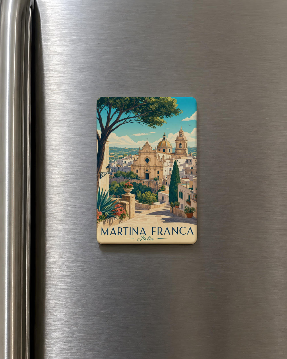 Martina Franca Fridge Magnet, Martina Franca Italy Travel Souvenir Magnet, Apulia Puglia Landmark Keepsake Magnet