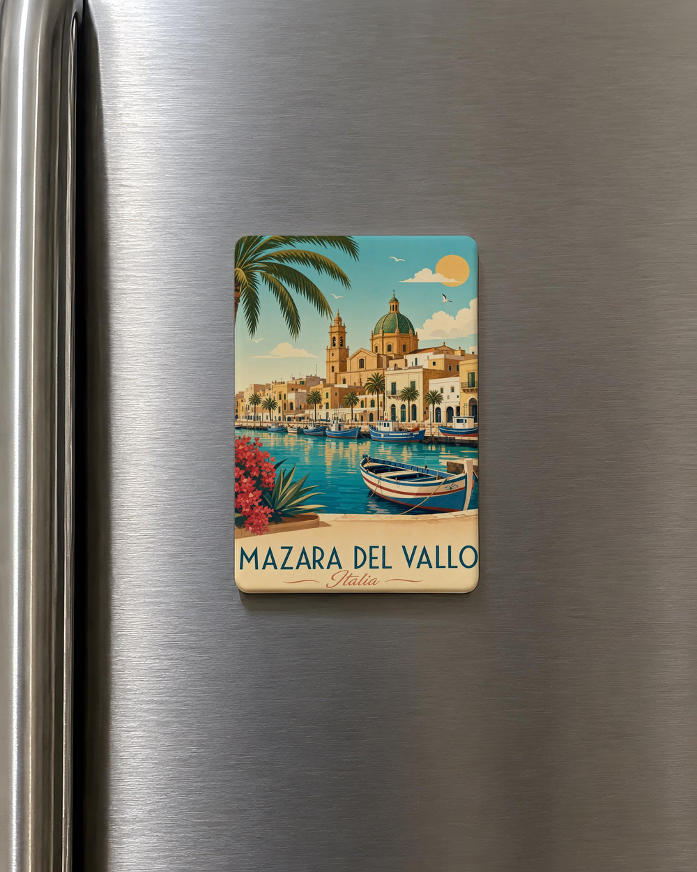 Mazara del Vallo Fridge Magnet, Sicily Italy Souvenir Magnet, Mazara del Vallo Travel Keepsake Refrigerator Magnet