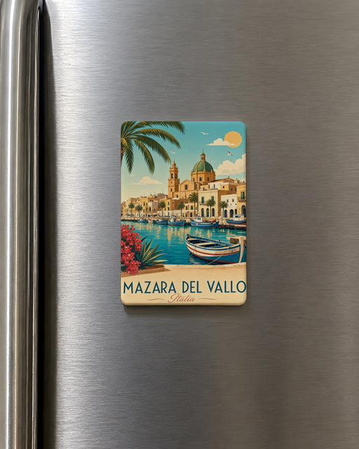 Mazara del Vallo Fridge Magnet, Sicily Italy Souvenir Magnet, Mazara del Vallo Travel Keepsake Refrigerator Magnet
