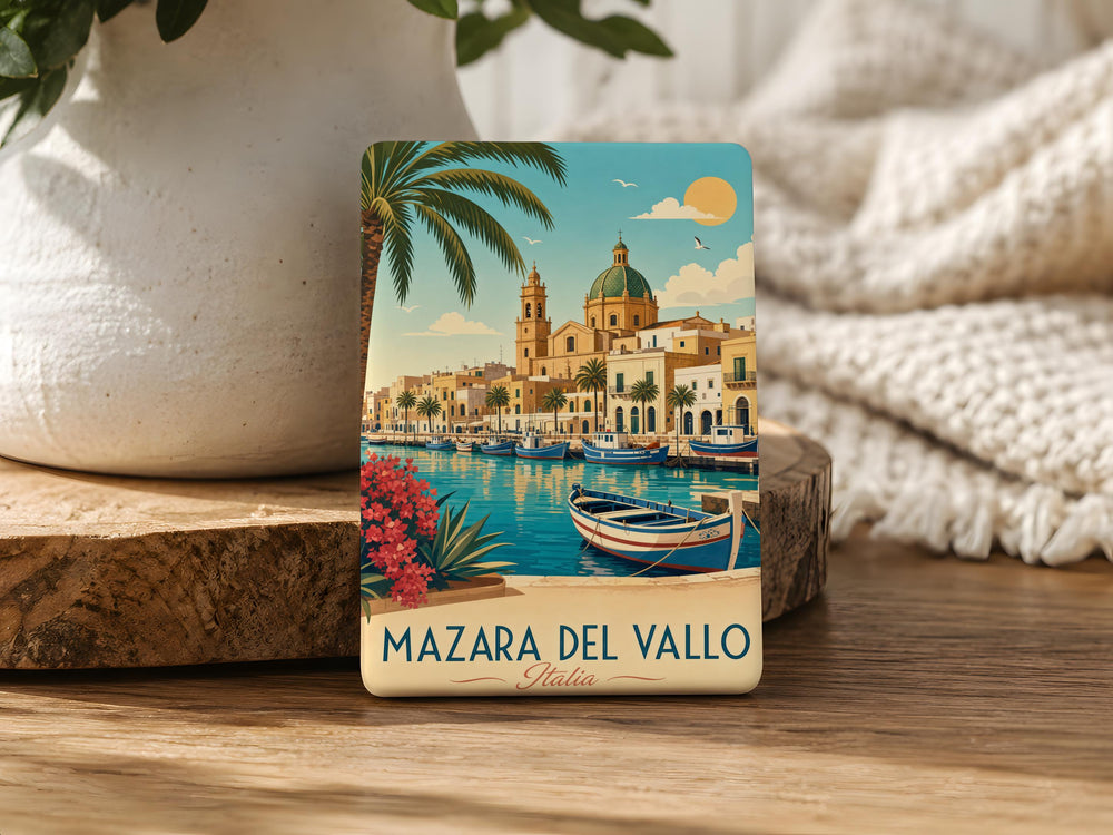 Mazara del Vallo Fridge Magnet, Sicily Italy Souvenir Magnet, Mazara del Vallo Travel Keepsake Refrigerator Magnet