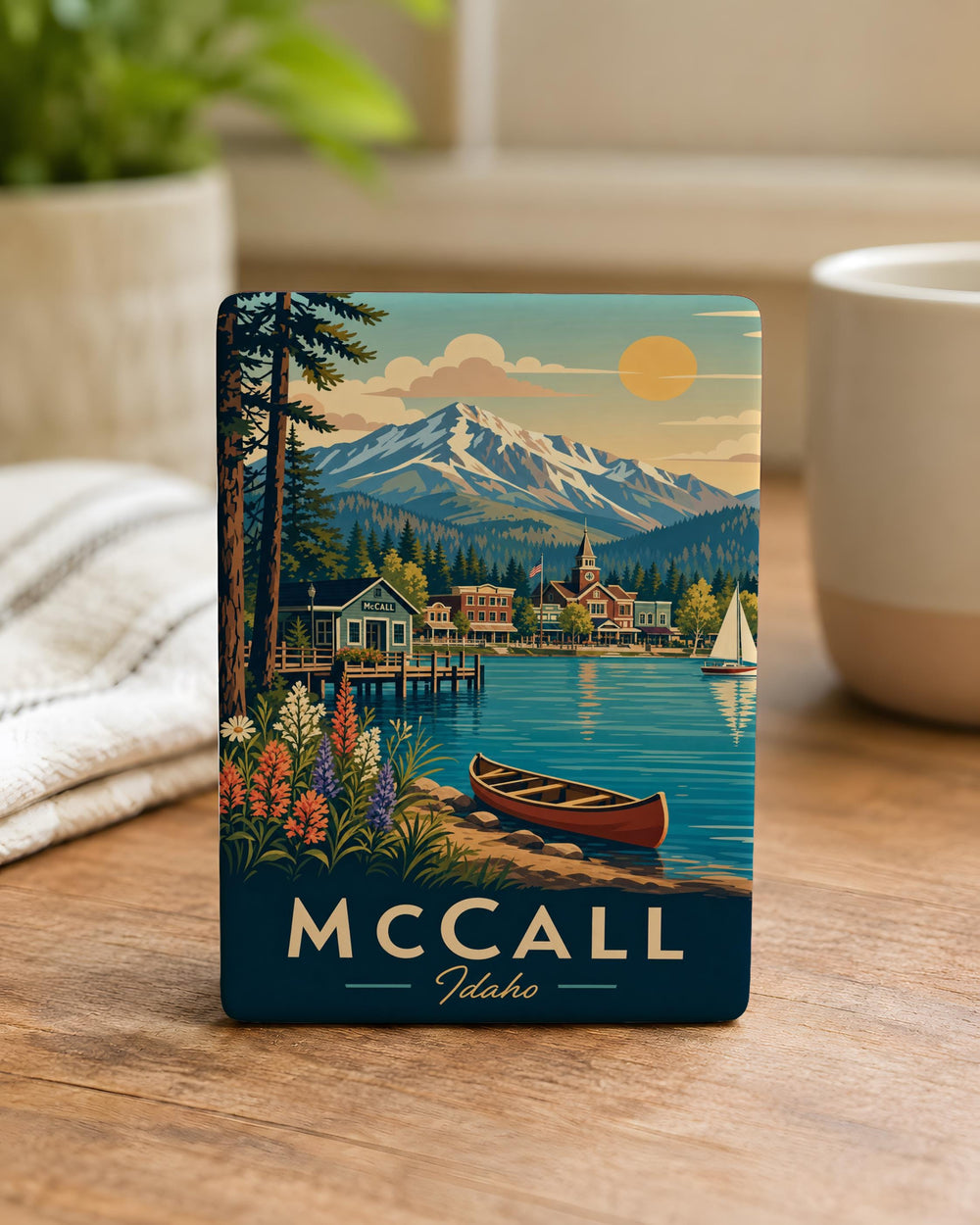 McCall Idaho Fridge Magnet, McCall ID Souvenir Magnet, Idaho Travel Keepsake, Lake & Mountain Vacation Gift