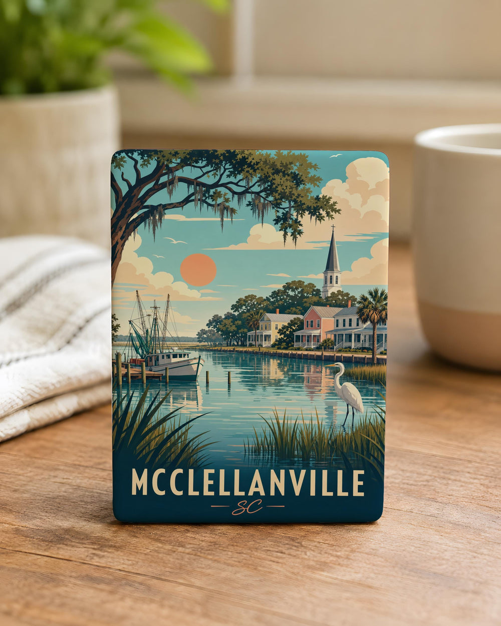 McClellanville SC Fridge Magnet, McClellanville South Carolina Souvenir Magnet, Coastal Town Travel Gift, Lowcountry Keepsake Magnet