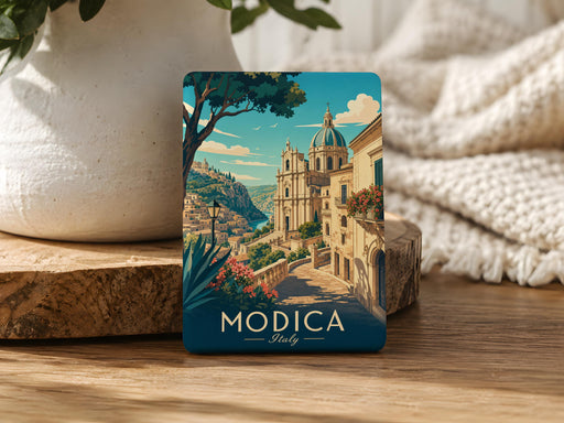 Modica Italy Fridge Magnet, Modica Sicily Souvenir Magnet, Italian Travel Keepsake, Modica City Landmark Refrigerator Magnet