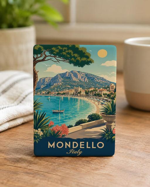 Mondello Italy Fridge Magnet, Mondello Beach Sicily Souvenir Magnet, Palermo Coastal Travel Gift, Italy Vacation Keepsake Magnet