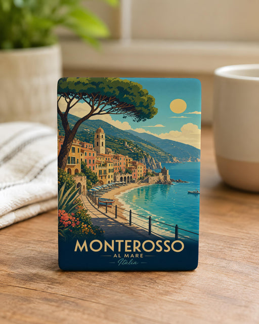 Monterosso al Mare Fridge Magnet, Cinque Terre Italy Coastal Village Souvenir Magnet, Italian Riviera Travel Gift