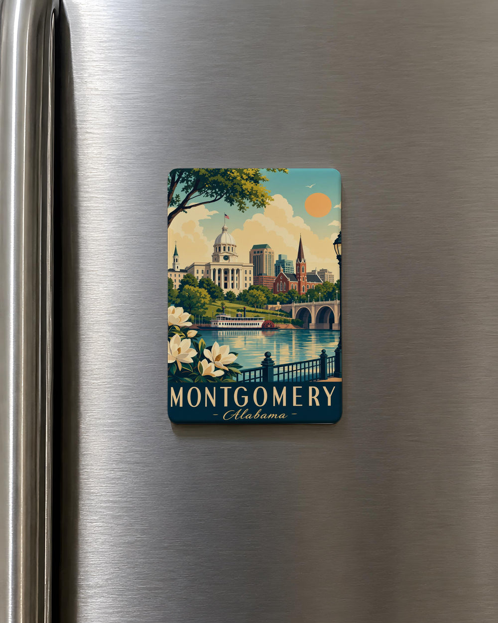 Montgomery Alabama Fridge Magnet, Montgomery AL Souvenir Magnet, Alabama Travel Gift, Montgomery City Keepsake Magnet