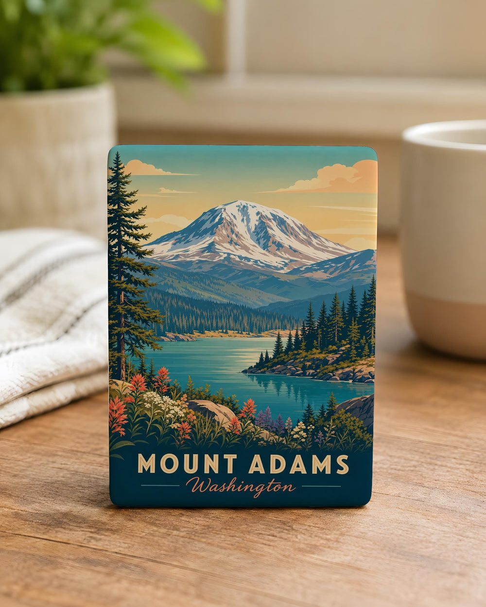 Mount Adams Washington Fridge Magnet, Mount Adams Mountain Souvenir, Washington State Travel Keepsake Magnet