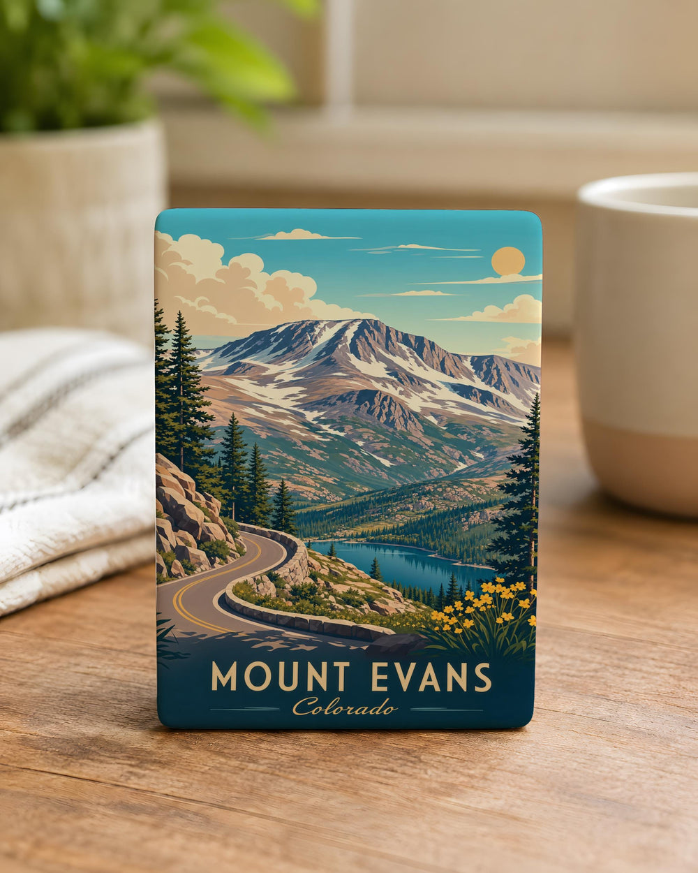 Mount Evans Colorado Fridge Magnet, Rocky Mountain Scenic Souvenir Magnet, Colorado Mountain Landmark Gift