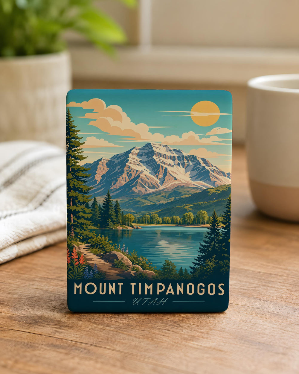 Mount Timpanogos Fridge Magnet, Utah Mountain Landmark Souvenir Magnet, Wasatch Range Travel Gift, Outdoor Hiking Keepsake