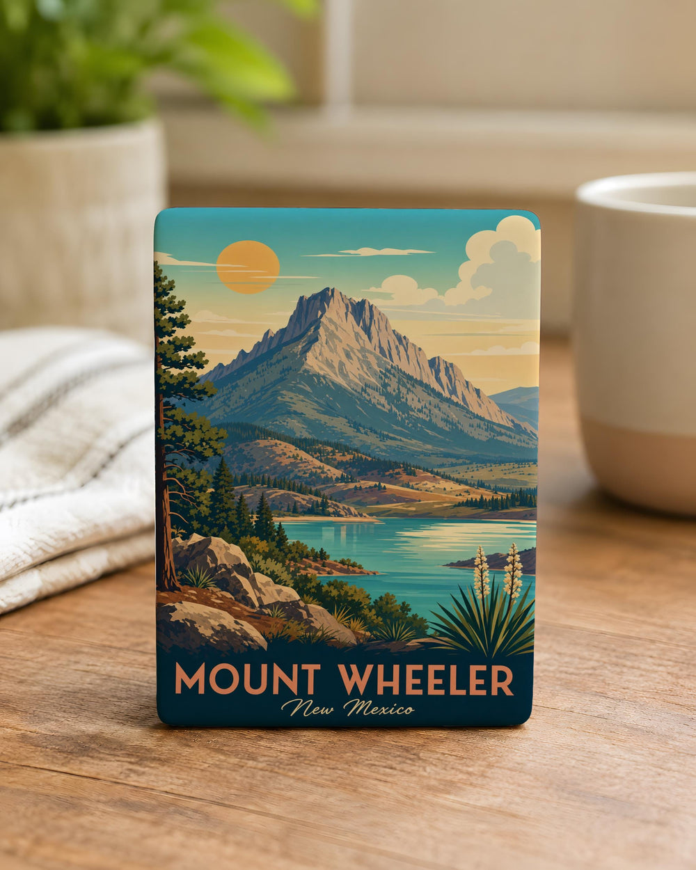Mount Wheeler New Mexico Fridge Magnet, Mount Wheeler Peak Souvenir Magnet, New Mexico Mountain Travel Keepsake Magnet