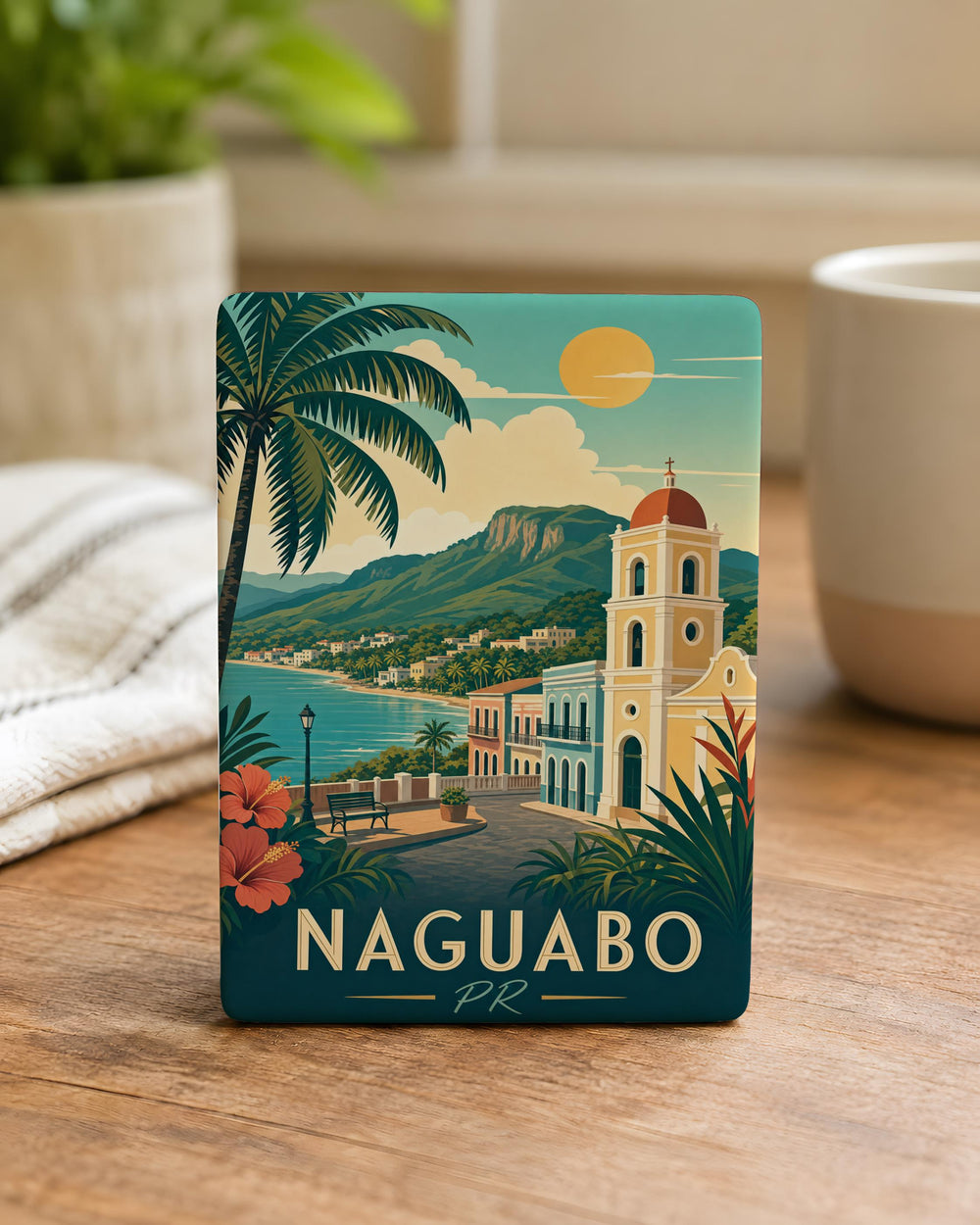 Naguabo Puerto Rico Fridge Magnet, Naguabo PR Souvenir Magnet, Puerto Rico Travel Gift, Caribbean Island Keepsake Magnet