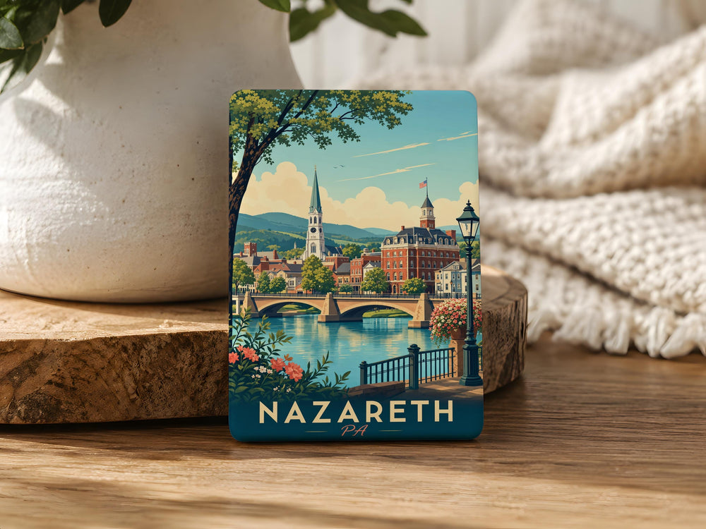 Nazareth, Pennsylvania Fridge Magnet, Nazareth PA Souvenir Magnet, Northampton County Travel Keepsake, Gift for Nazareth PA Fans