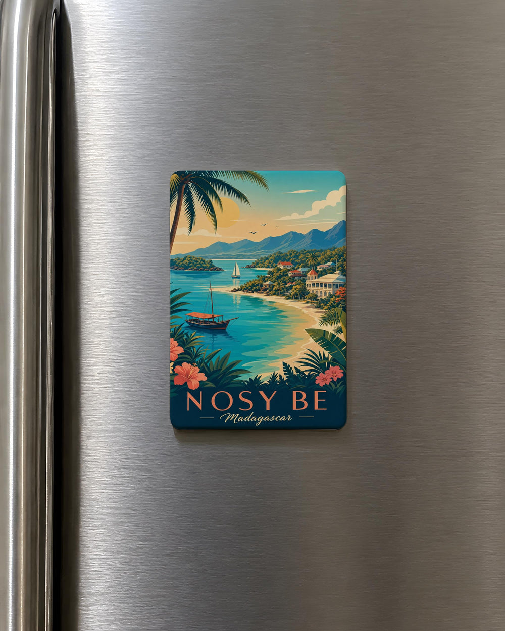 Nosy Be Madagascar Fridge Magnet, Nosy Be Island Souvenir Magnet, Madagascar Travel Gift, Tropical Island Destination Magnet