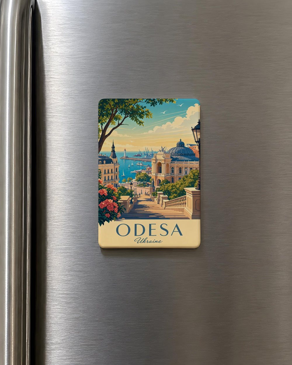 Odesa Ukraine Fridge Magnet, Odesa City Souvenir Magnet, Ukrainian Travel Gift, Odesa Landmark Magnet, Ukraine Keepsake Magnet